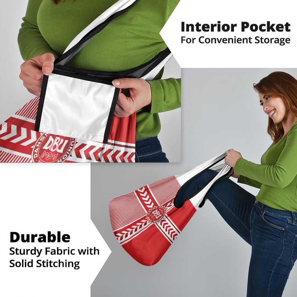 Denmark National Football Grocery Bag The Red and Whites Sporty Style - Wonder Print Shop