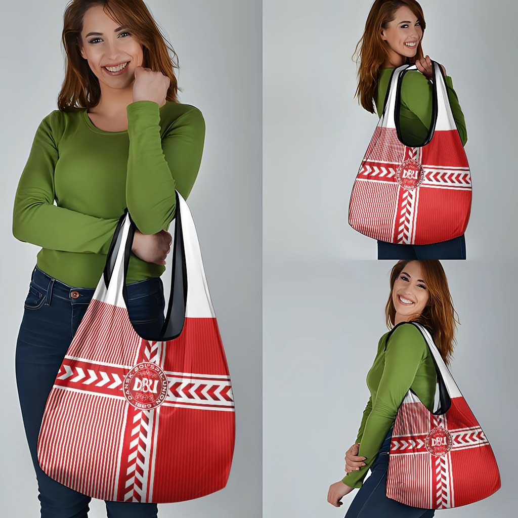 Denmark National Football Grocery Bag The Red and Whites Sporty Style - Wonder Print Shop