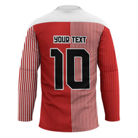 Custom Denmark National Football Hockey Jersey The Red and Whites Sporty Style - Wonder Print Shop