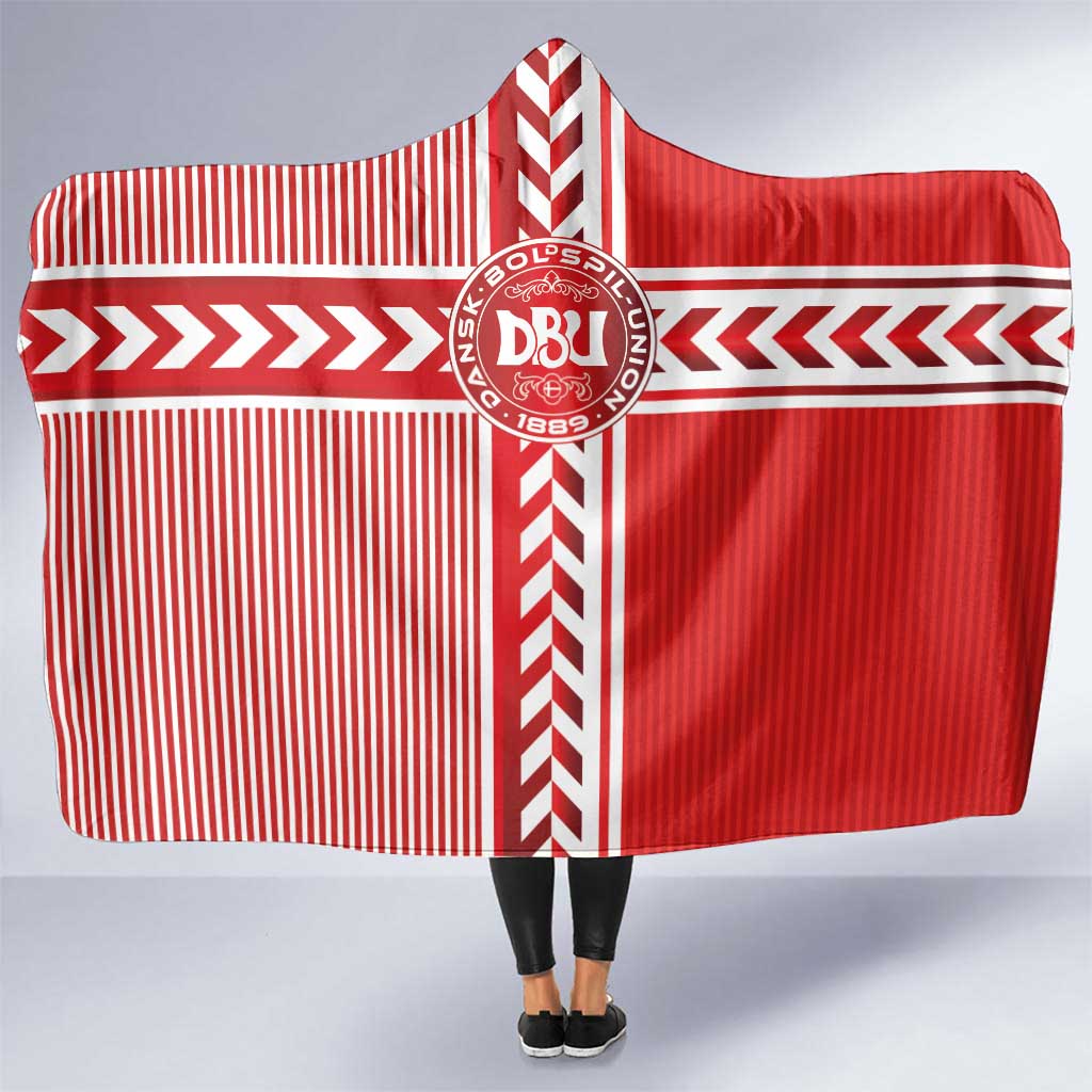 Denmark National Football Hooded Blanket The Red and Whites Sporty Style - Wonder Print Shop