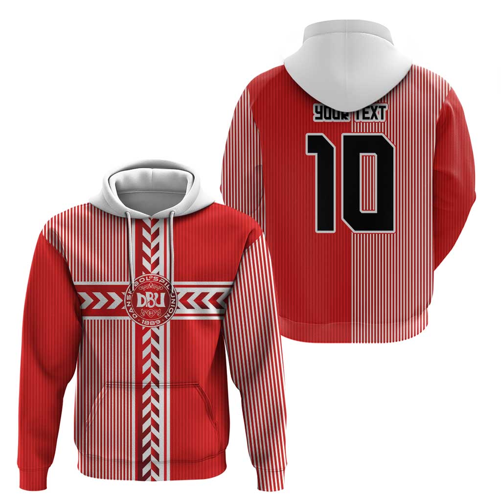 Custom Denmark National Football Hoodie The Red and Whites Sporty Style - Wonder Print Shop