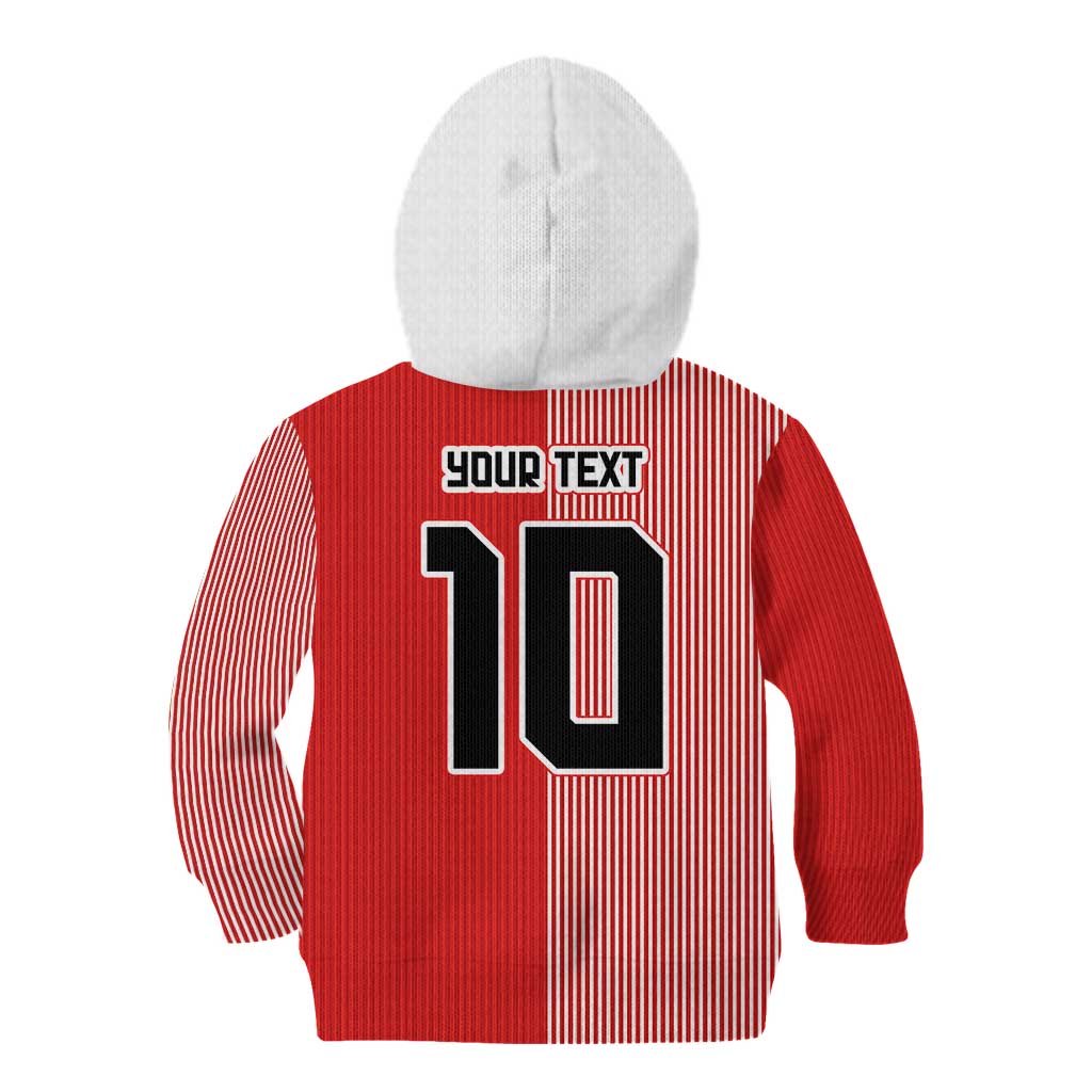 Custom Denmark National Football Kid Hoodie The Red and Whites Sporty Style - Wonder Print Shop