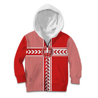 Custom Denmark National Football Kid Hoodie The Red and Whites Sporty Style - Wonder Print Shop