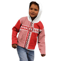 Custom Denmark National Football Kid Hoodie The Red and Whites Sporty Style - Wonder Print Shop
