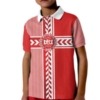 Custom Denmark National Football Kid Polo Shirt The Red and Whites Sporty Style - Wonder Print Shop