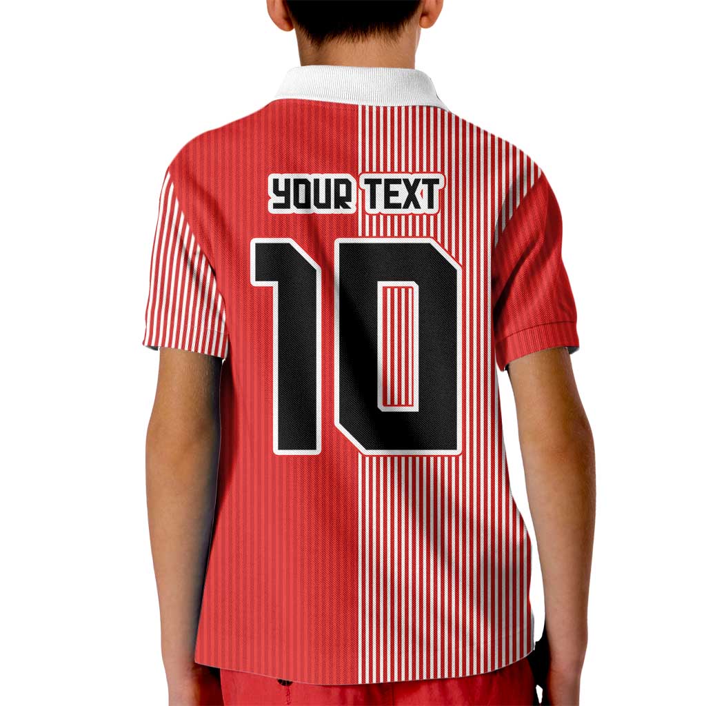 Custom Denmark National Football Kid Polo Shirt The Red and Whites Sporty Style - Wonder Print Shop