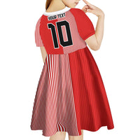 Custom Denmark National Football Kid Short Sleeve Dress The Red and Whites Sporty Style - Wonder Print Shop