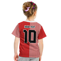 Custom Denmark National Football Kid T Shirt The Red and Whites Sporty Style - Wonder Print Shop