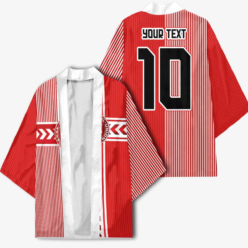 Custom Denmark National Football Kimono The Red and Whites Sporty Style - Wonder Print Shop