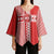 Custom Denmark National Football Kimono Sleeve Blouse The Red and Whites Sporty Style - Wonder Print Shop