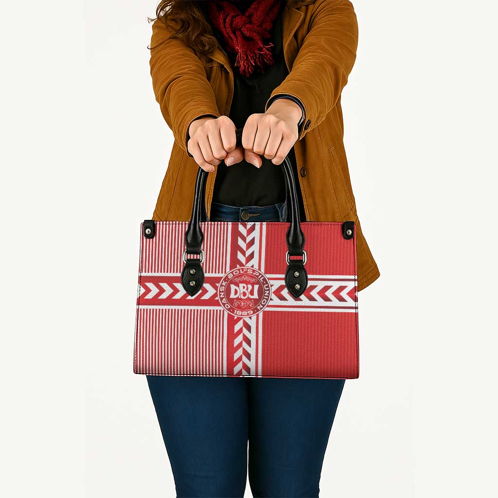 Denmark National Football Leather Bag The Red and Whites Sporty Style - Wonder Print Shop