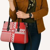 Denmark National Football Leather Bag The Red and Whites Sporty Style - Wonder Print Shop