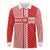 Custom Denmark National Football Long Sleeve Polo Shirt The Red and Whites Sporty Style - Wonder Print Shop