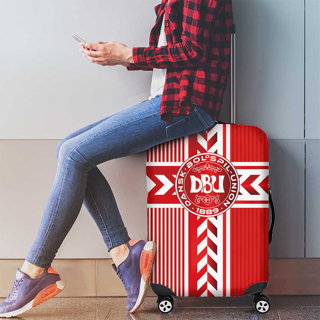 Denmark National Football Luggage Cover The Red and Whites Sporty Style - Wonder Print Shop