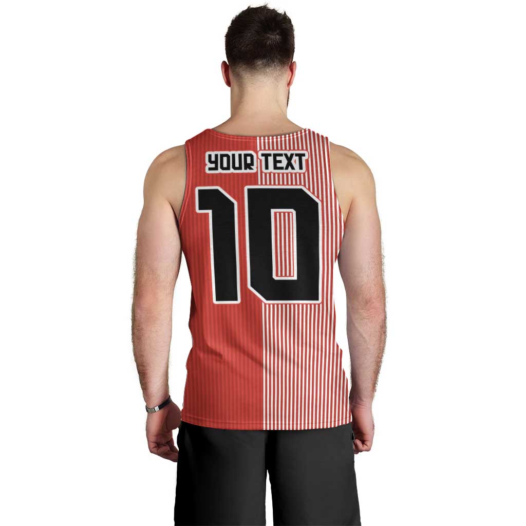 Custom Denmark National Football Men Tank Top The Red and Whites Sporty Style - Wonder Print Shop