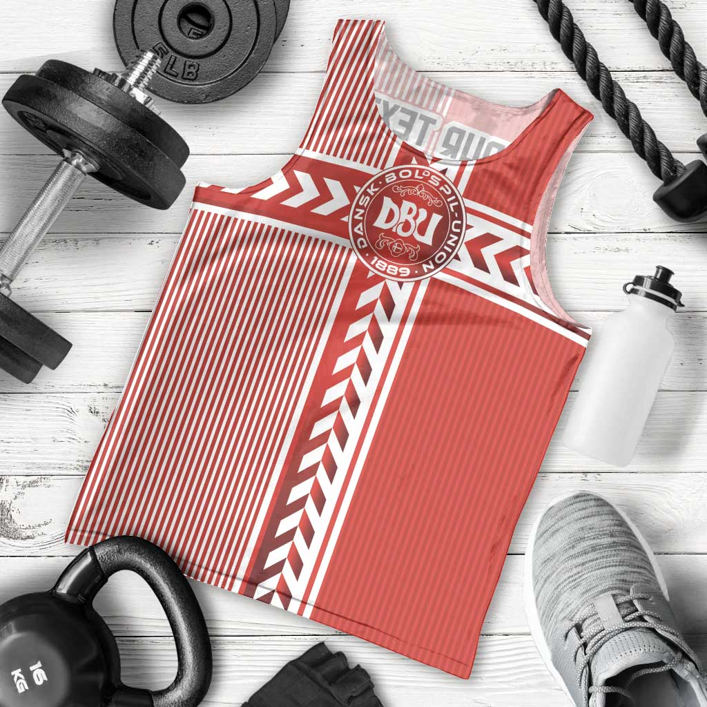 Custom Denmark National Football Men Tank Top The Red and Whites Sporty Style - Wonder Print Shop