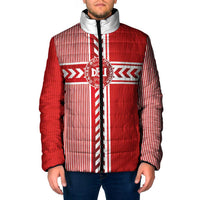 Custom Denmark National Football Padded Jacket The Red and Whites Sporty Style - Wonder Print Shop