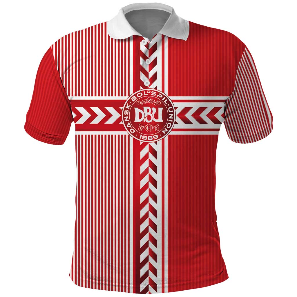 Custom Denmark National Football Polo Shirt The Red and Whites Sporty Style - Wonder Print Shop