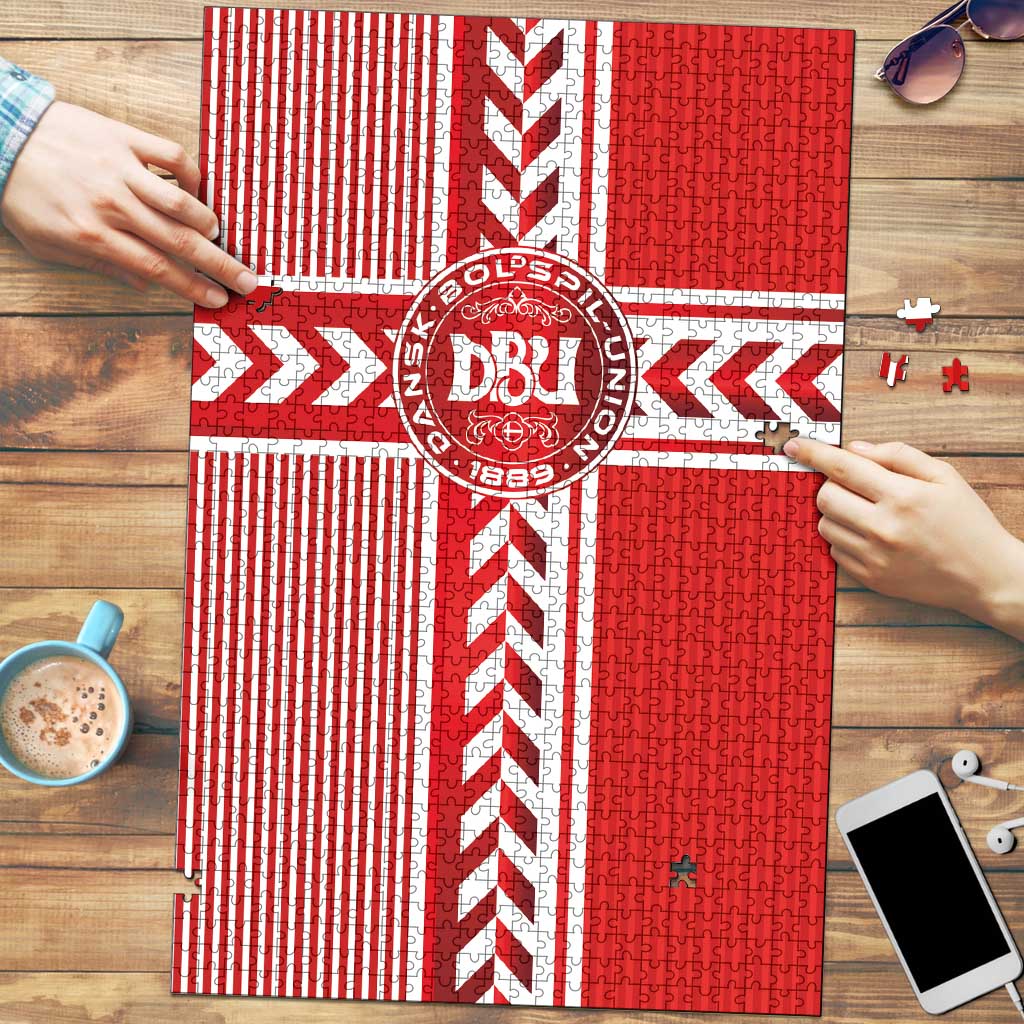 Denmark National Football Puzzle The Red and Whites Sporty Style - Wonder Print Shop