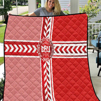 Denmark National Football Quilt The Red and Whites Sporty Style - Wonder Print Shop