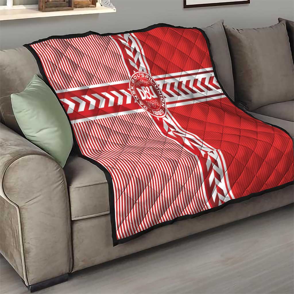 Denmark National Football Quilt The Red and Whites Sporty Style - Wonder Print Shop