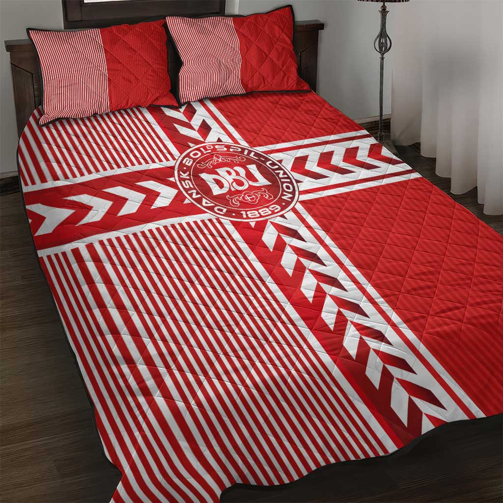 Denmark National Football Quilt Bed Set The Red and Whites Sporty Style - Wonder Print Shop