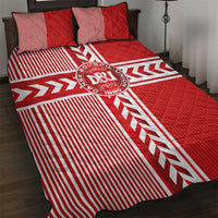 Denmark National Football Quilt Bed Set The Red and Whites Sporty Style - Wonder Print Shop
