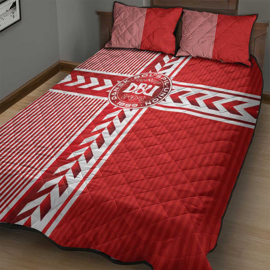 Denmark National Football Quilt Bed Set The Red and Whites Sporty Style - Wonder Print Shop