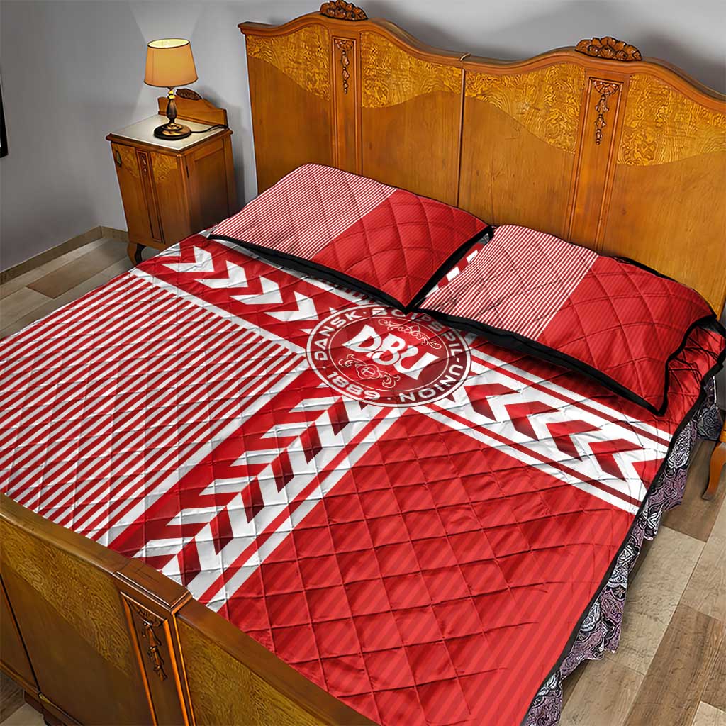 Denmark National Football Quilt Bed Set The Red and Whites Sporty Style - Wonder Print Shop