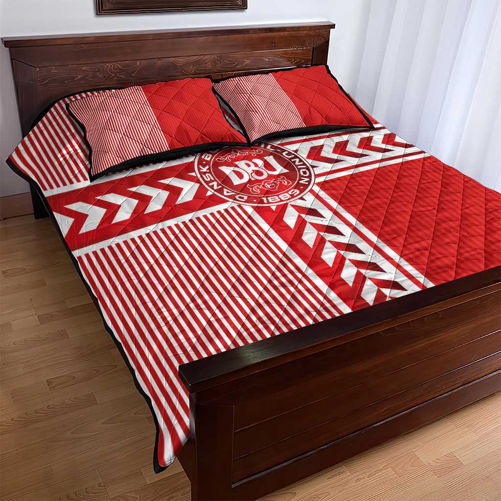 Denmark National Football Quilt Bed Set The Red and Whites Sporty Style - Wonder Print Shop