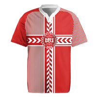 Custom Denmark National Football Rugby Jersey The Red and Whites Sporty Style - Wonder Print Shop