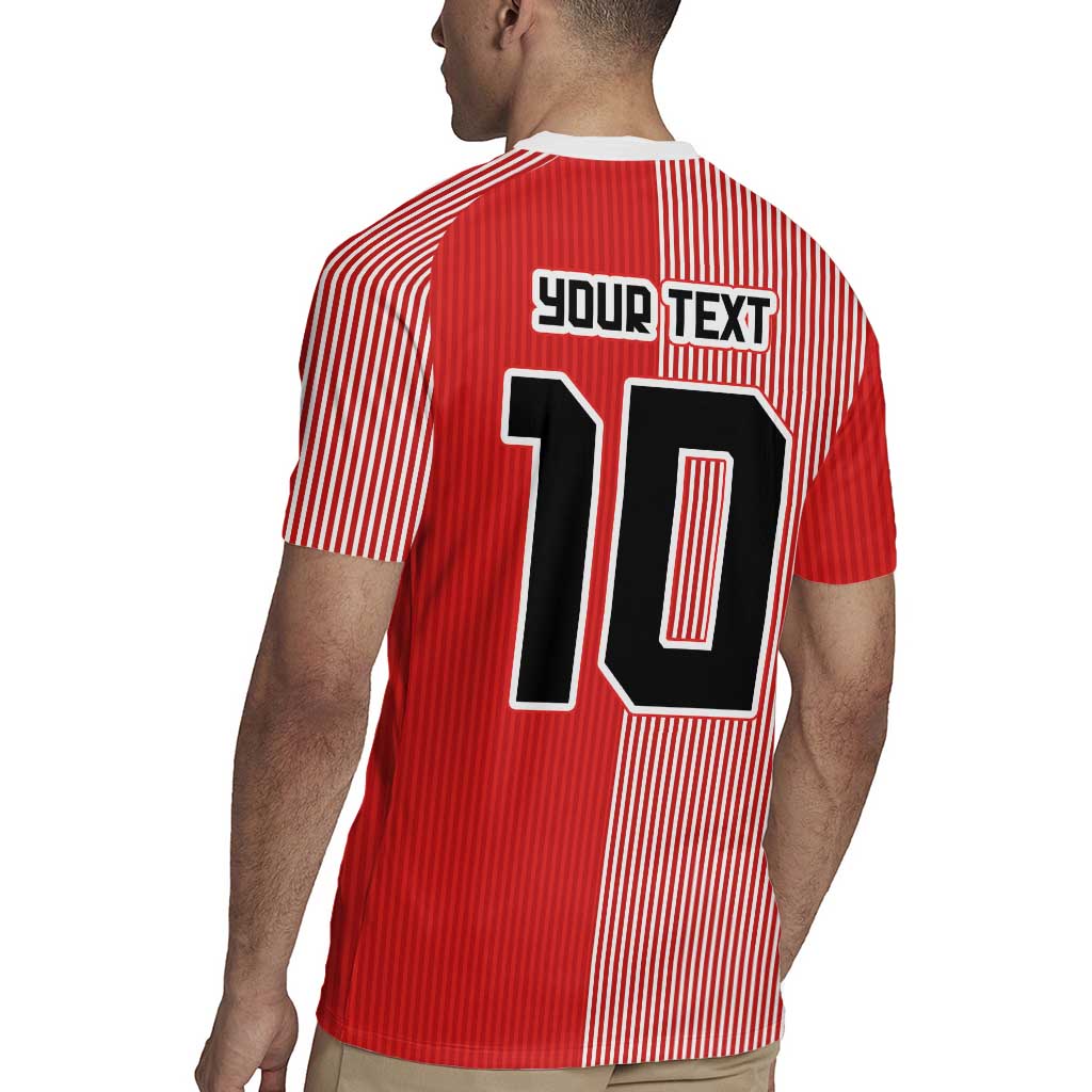 Custom Denmark National Football Rugby Jersey The Red and Whites Sporty Style - Wonder Print Shop