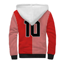 Custom Denmark National Football Sherpa Hoodie The Red and Whites Sporty Style - Wonder Print Shop
