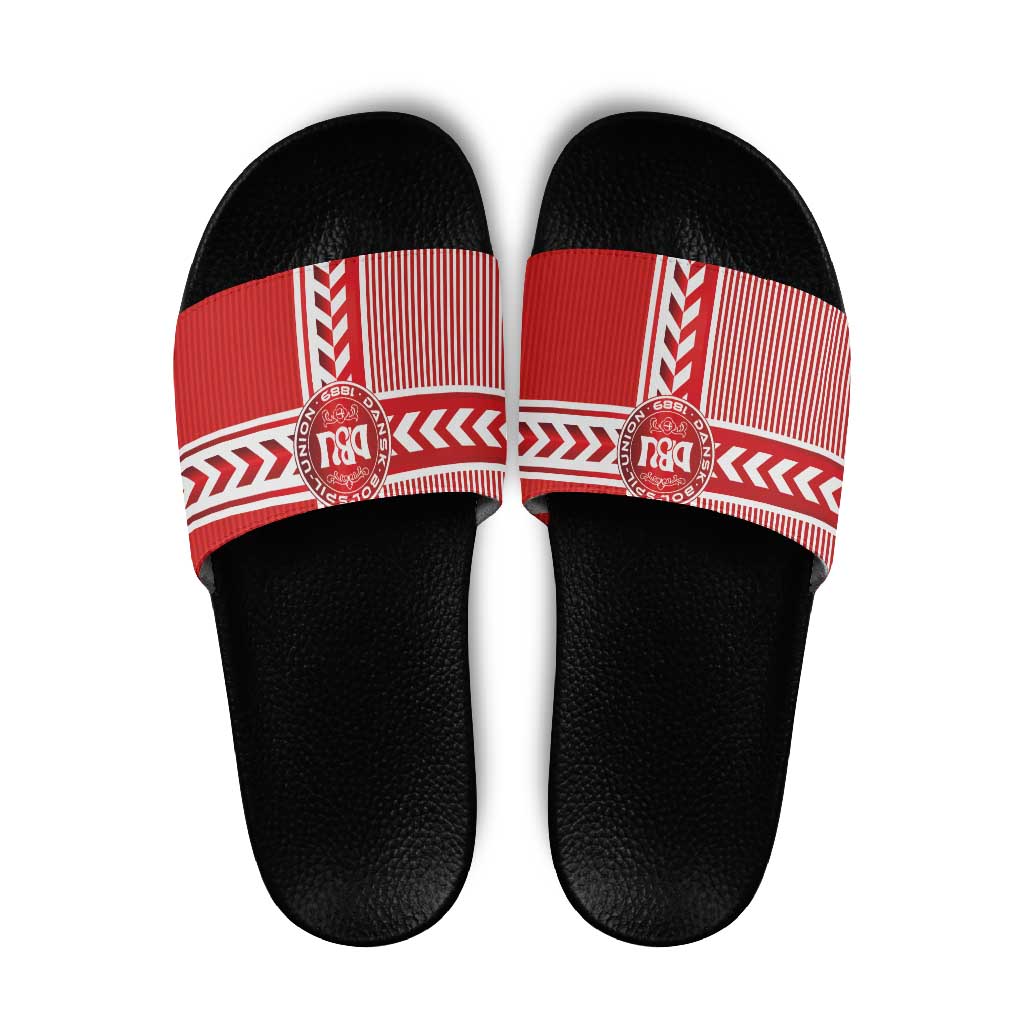 Denmark National Football Slide Sandals The Red and Whites Sporty Style - Wonder Print Shop