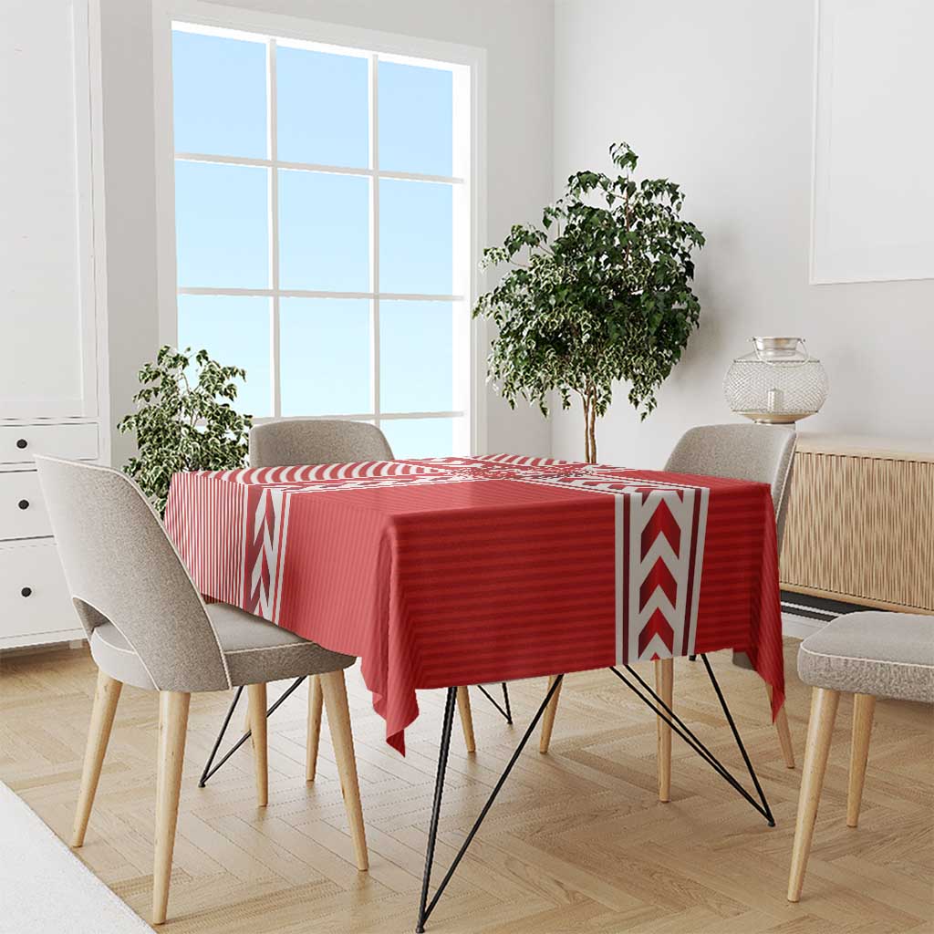 Denmark National Football Tablecloth The Red and Whites Sporty Style - Wonder Print Shop