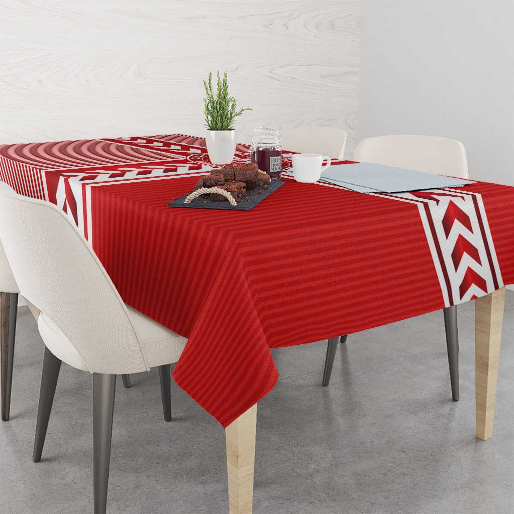 Denmark National Football Tablecloth The Red and Whites Sporty Style - Wonder Print Shop