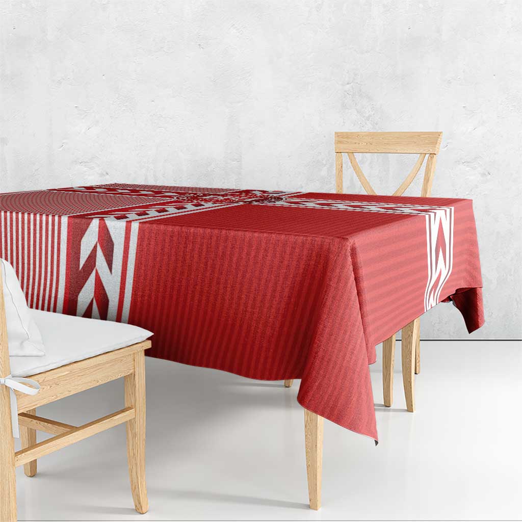 Denmark National Football Tablecloth The Red and Whites Sporty Style - Wonder Print Shop