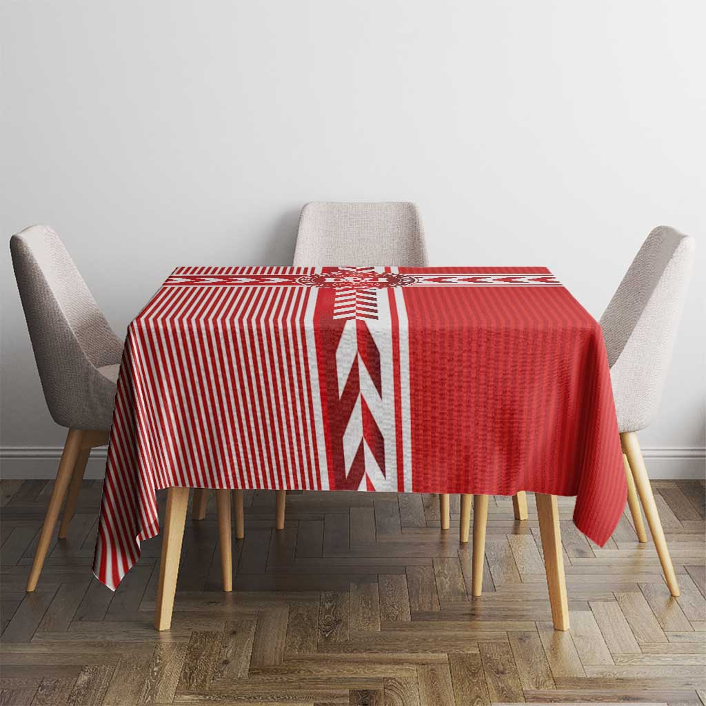Denmark National Football Tablecloth The Red and Whites Sporty Style - Wonder Print Shop