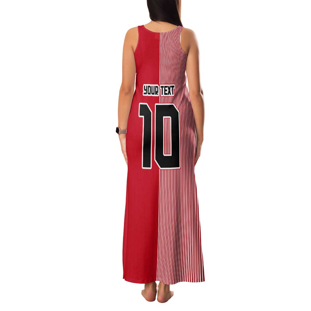 Custom Denmark National Football Tank Maxi Dress The Red and Whites Sporty Style - Wonder Print Shop