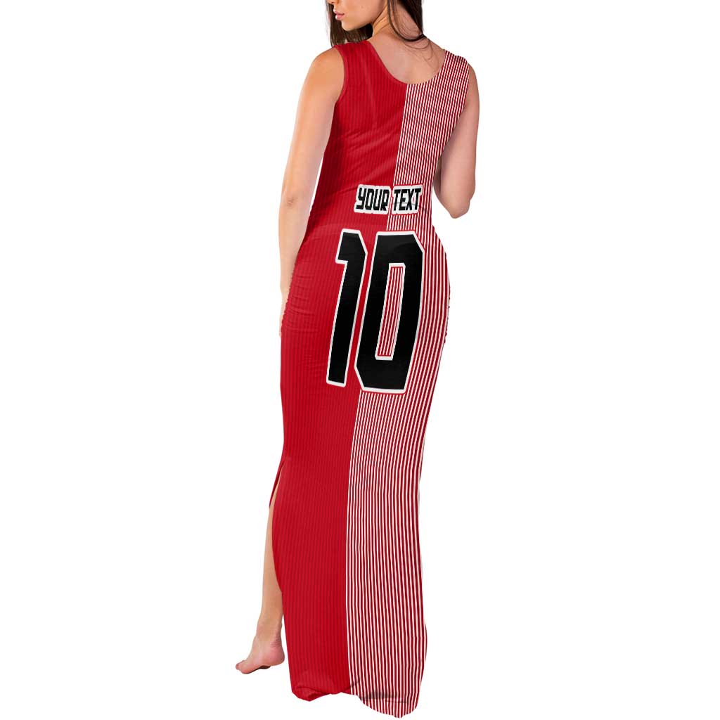 Custom Denmark National Football Tank Maxi Dress The Red and Whites Sporty Style - Wonder Print Shop