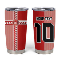 Custom Denmark National Football Tumbler Cup The Red and Whites Sporty Style - Wonder Print Shop