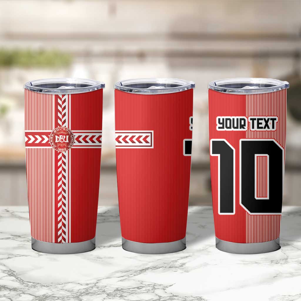 Custom Denmark National Football Tumbler Cup The Red and Whites Sporty Style - Wonder Print Shop