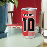 Custom Denmark National Football Tumbler Cup The Red and Whites Sporty Style - Wonder Print Shop
