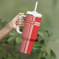 Custom Denmark National Football Tumbler With Handle The Red and Whites Sporty Style - Wonder Print Shop