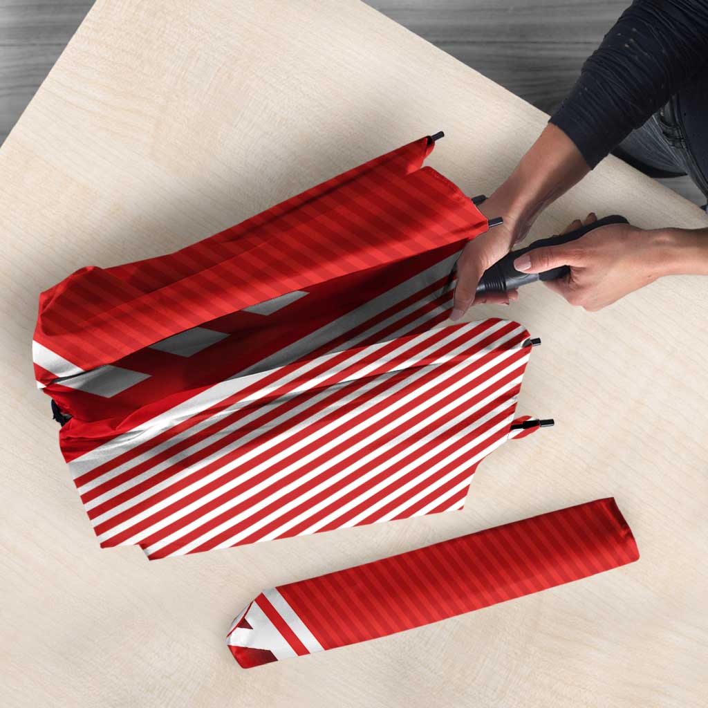 Denmark National Football Umbrella The Red and Whites Sporty Style - Wonder Print Shop