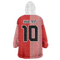 Custom Denmark National Football Wearable Blanket Hoodie The Red and Whites Sporty Style - Wonder Print Shop