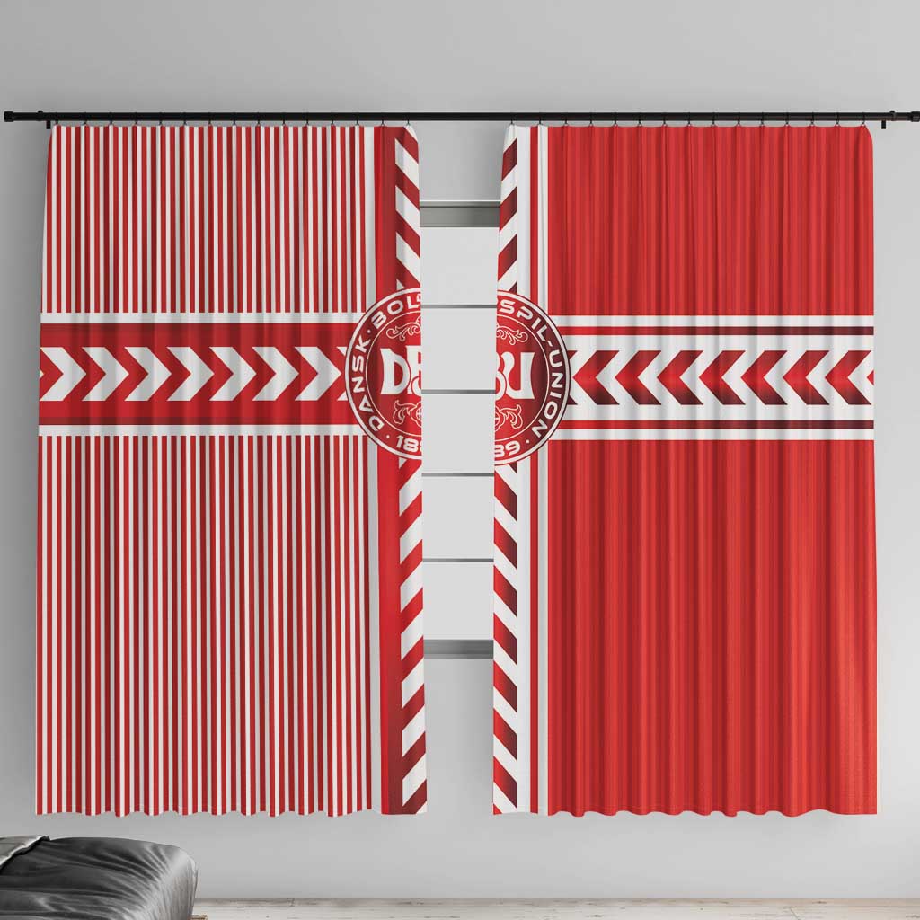 Denmark National Football Window Curtain The Red and Whites Sporty Style - Wonder Print Shop