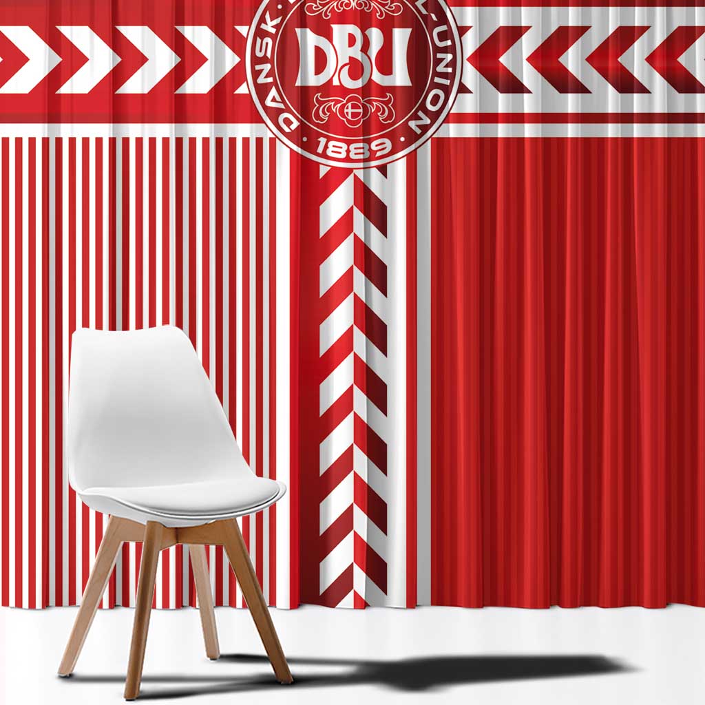 Denmark National Football Window Curtain The Red and Whites Sporty Style - Wonder Print Shop