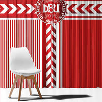Denmark National Football Window Curtain The Red and Whites Sporty Style - Wonder Print Shop