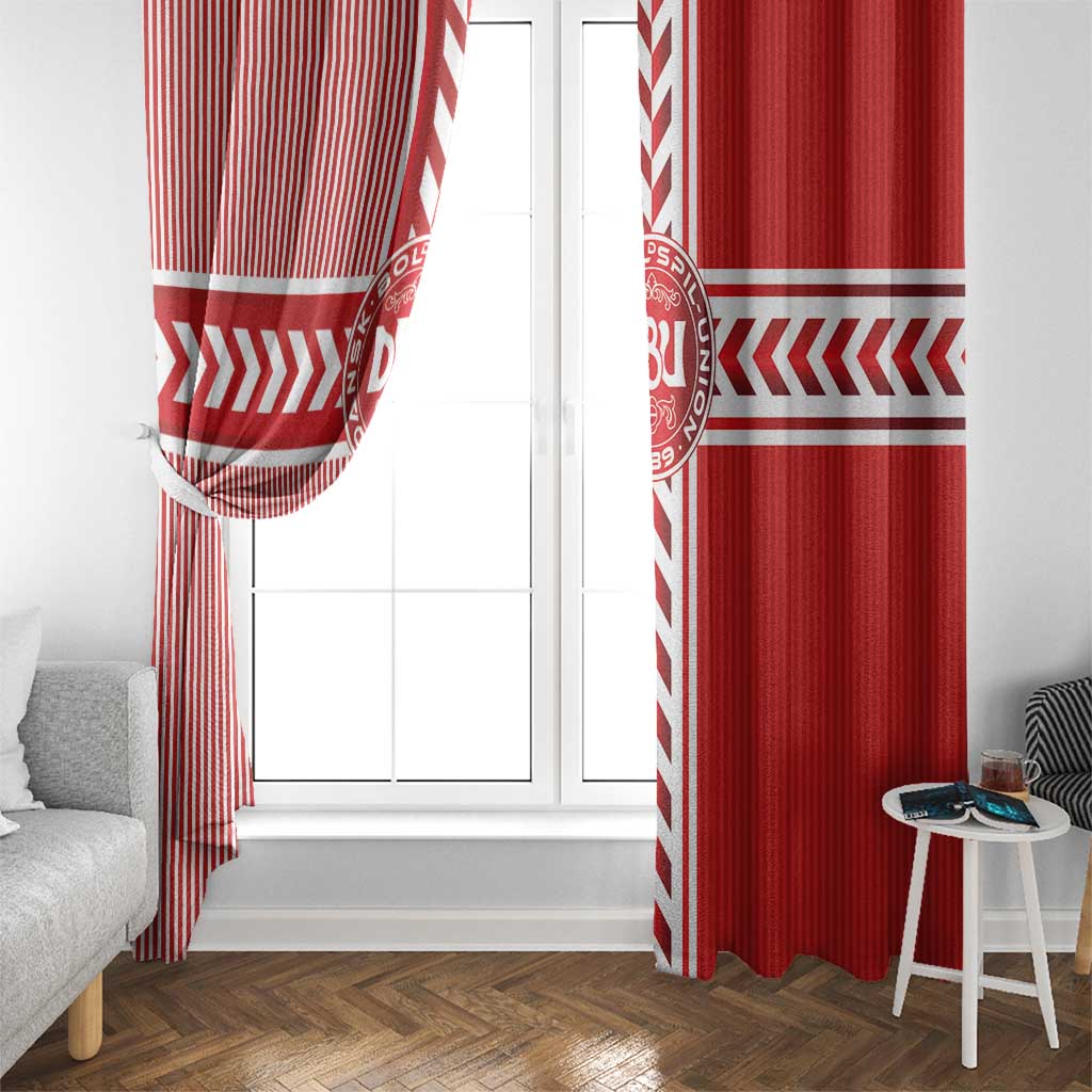 Denmark National Football Window Curtain The Red and Whites Sporty Style - Wonder Print Shop
